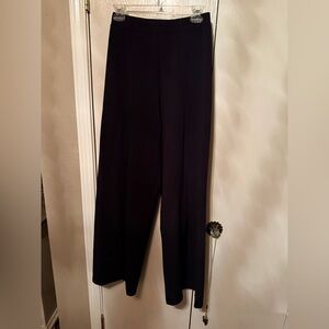 Chic Black Split Front Wide Leg Women's Pants